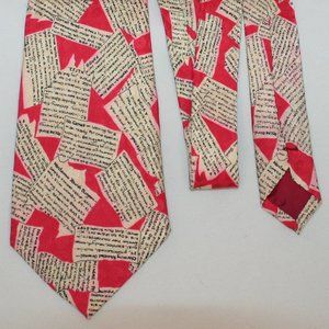 Nicole Miller Newspaper Classifieds Silk Tie